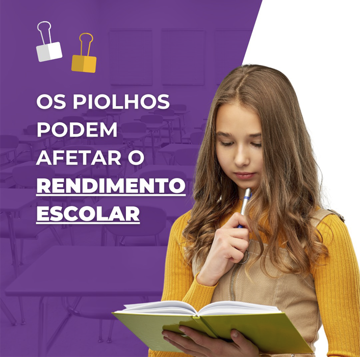 Sabia que os piolhos podem afetar o rendimento escolar? 📖